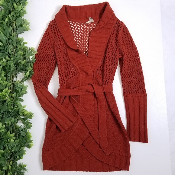 Anthropologie Sweaters - ANTHROPOLOGIE MOTH Tie Waist Knit Cardigan